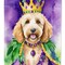 Edge Collections - 11.25" X 15.50" - Multicolor - Goldendoodle King of Mardi Gras - 1 Piece